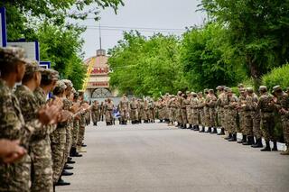 В Конаевском гарнизоне поощрили военнослужащих инженерно-саперной бригады