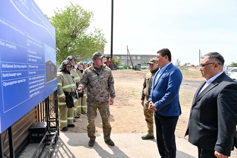 Аким области посетил пожарный пост в селе Бөкенші