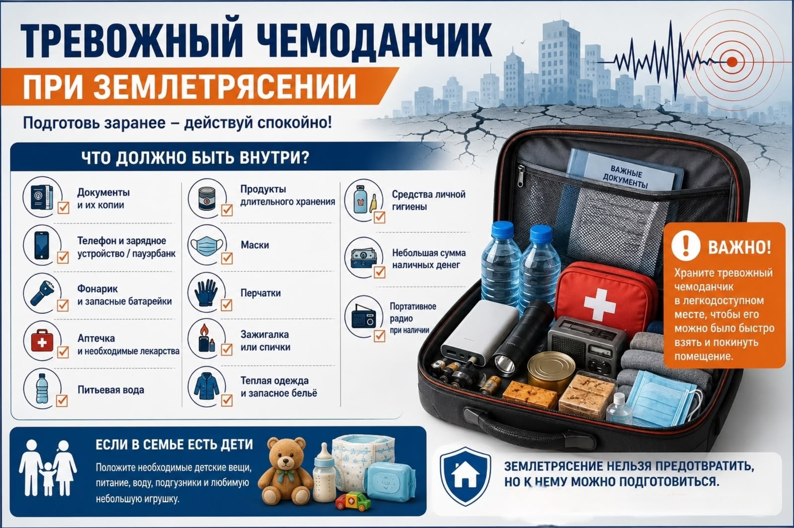60 секунд безопасности: Готовы ли вы к землетрясению?