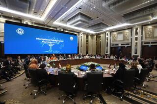 О. Анафин рассказал экспертам из 27 стран о соцподдержке семей в Казахстане