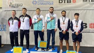 Дуэт карагандинцев завоевал золото на этапе Кубка мира по батутной гимнастике в Германии