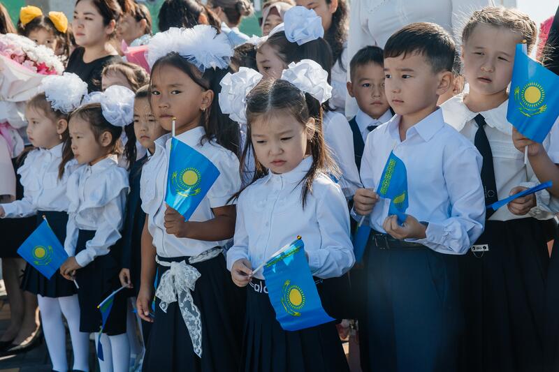 В Атырау в школе, открытой по проекту «Келешек мектептері», прозвенел первый звонок