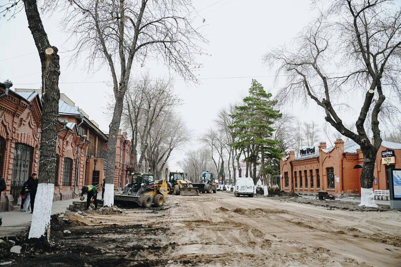 В Петропавле начался второй этап реконструкции главной улицы города