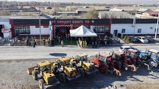 Глава МЧС открыл в селе Карамурт новый ДПФ «Ауыл құтқарушылары»