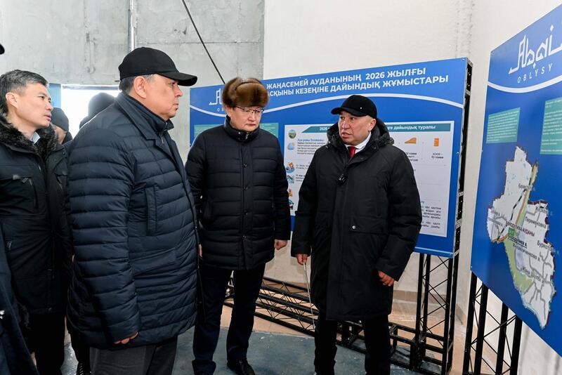 Вице-премьер Канат Бозумбаев ознакомился с ходом противопаводковых мероприятий в области Абай
