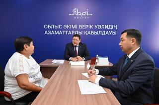 Аким области провел личный прием жителей Кокпектинского района