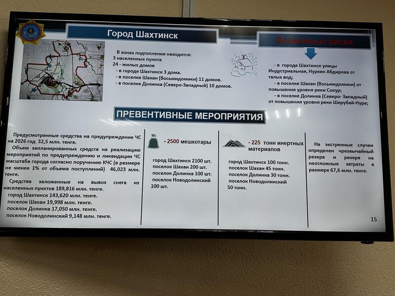 «Көктем-2026»: в Шахтинске проверяют готовность служб к весенним ЧС