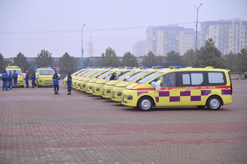 30 НОВЫХ САНИТАРНЫХ АВТОМОБИЛЕЙ ПЕРЕДАНЫ СЛУЖБЕ СКОРОЙ ПОМОЩИ ШЫМКЕНТА