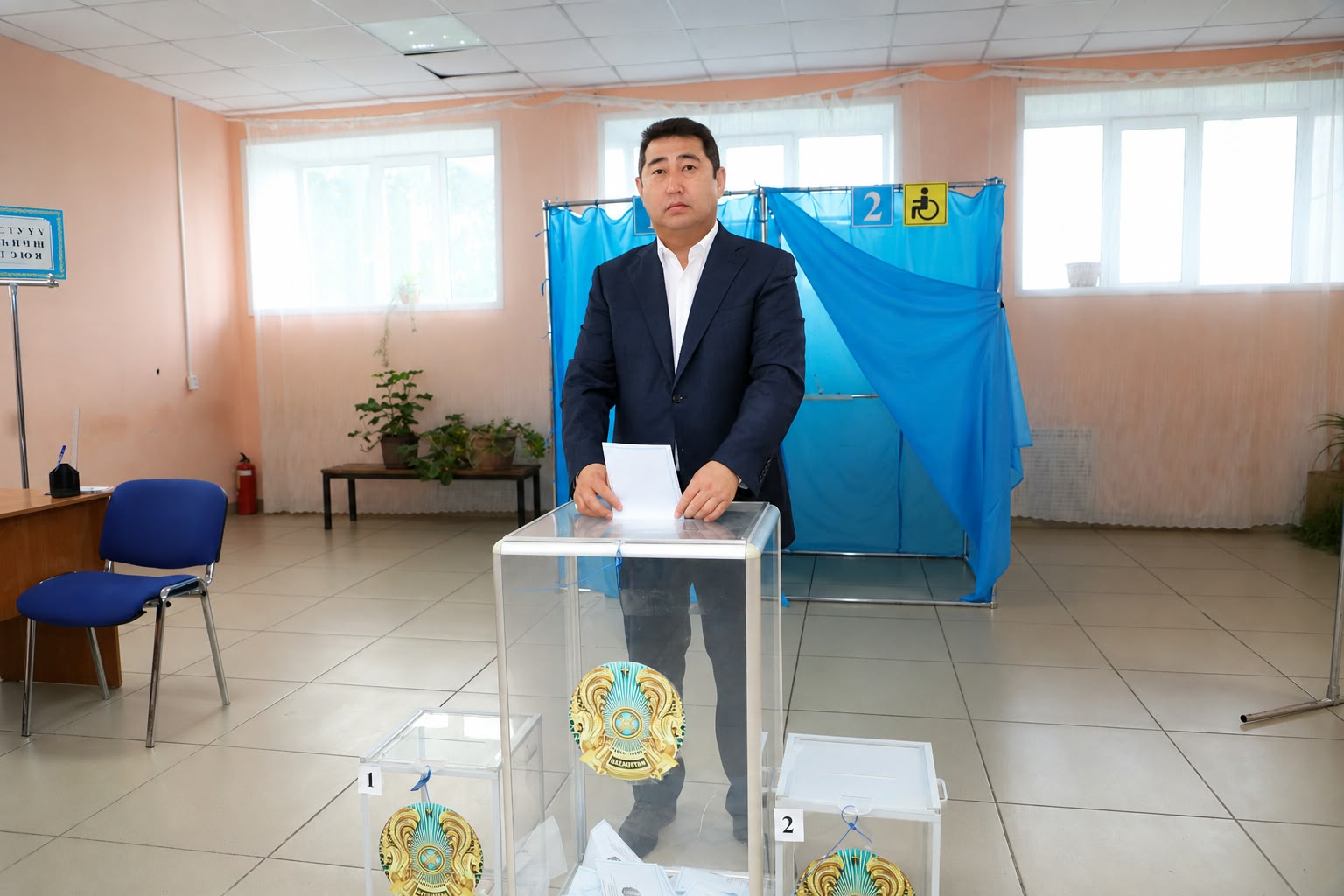 Айдарбек Сапаров проголосовал на выборах в Курултай
