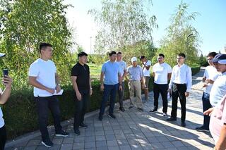 Ернат Бәзіл проверил ход благоустройства и модернизации городских объектов