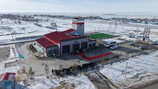 Глава МЧС открыл новую пожарную часть в Байганинском районе.