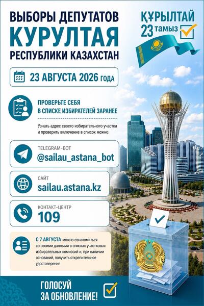 Выборы депутатов Курултая: жители столицы могут узнать о своем избирательном участке онлайн