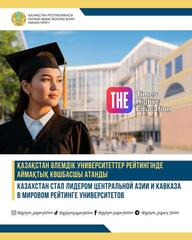 Казахстан вошел в мировой топ-500 и стал лидером в мировом рейтинге университетов