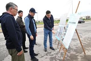 Аким Алматы Дархан Сатыбалды ознакомился с ходом реализации инфраструктурных проектов в Алатауском районе