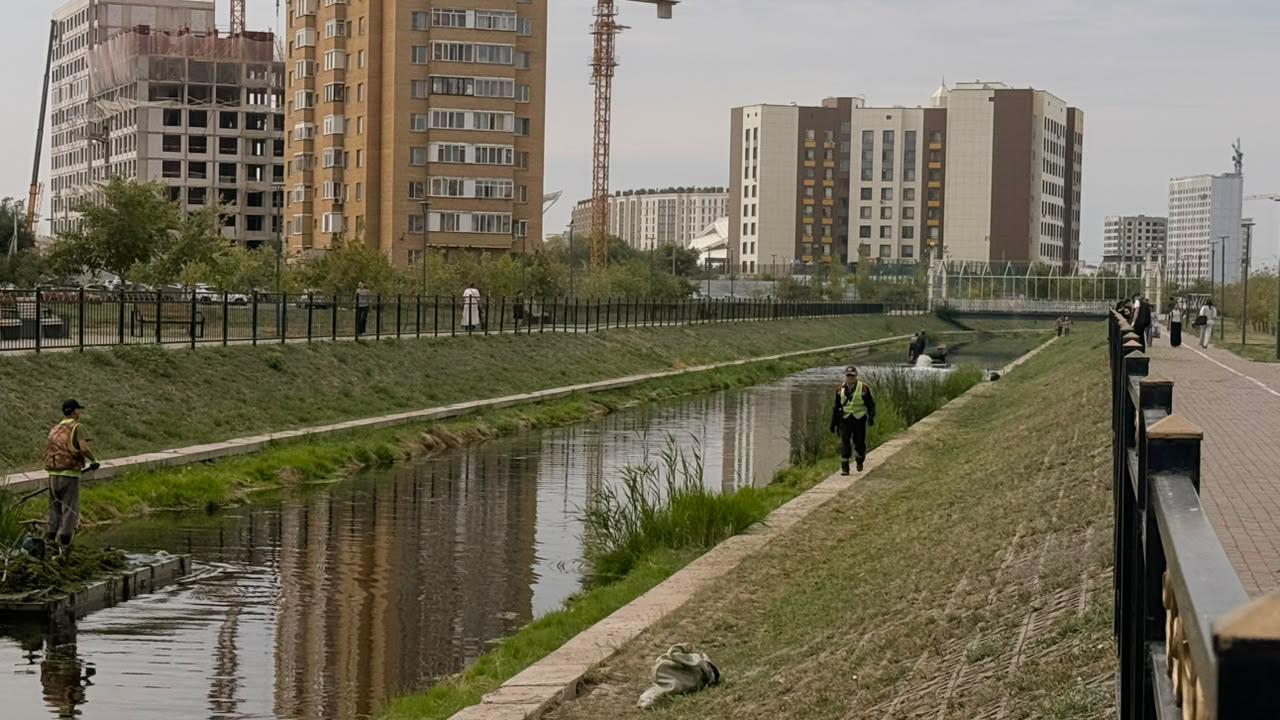 «Таза Қазақстан»: В Астане ведутся работы по очистке реки Сарыбулак