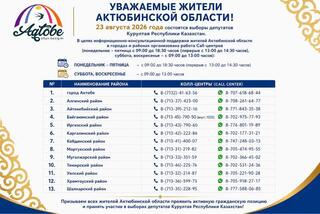 Уважаемые жители Актюбинской области!