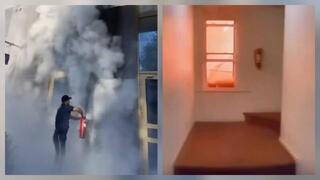 Полицейский остановил возгорание в алматинской многоэтажке