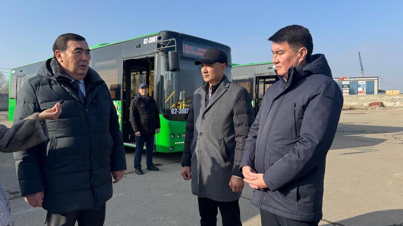 Автопарк Тараза пополнился 10 новыми автобусами