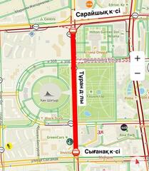 Участок проспекта Туран закроют в связи с ремонтом в Астане