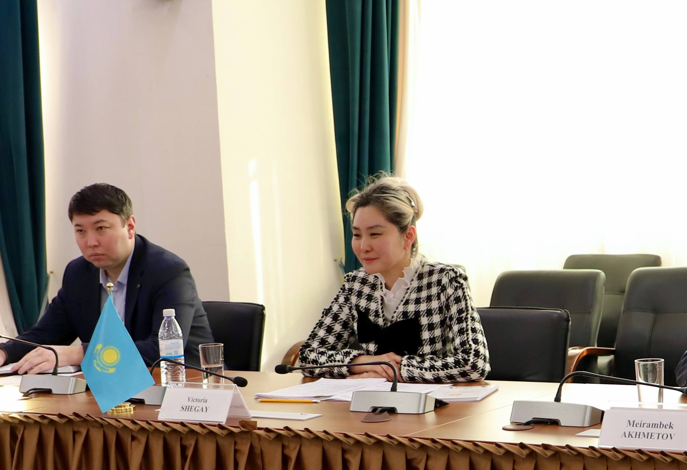 В. Шегай встретилась с представителем МОТ М. Пушкиным