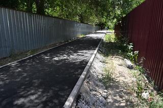 На участках без тротуаров в Талдыкоргане обустроили пешеходные зоны