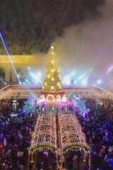 В Алматы зажгли главную новогоднюю ёлку