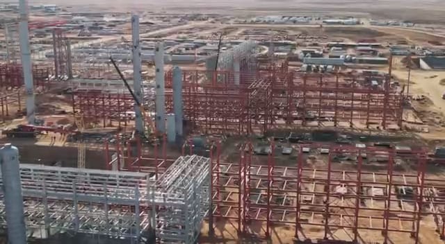 На Кашагане продолжается строительство газоперерабатывающего завода