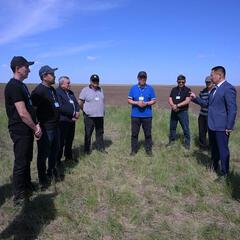 Аким Павлодарской области Асаин Байханов посетил с рабочей поездкой Успенский район
