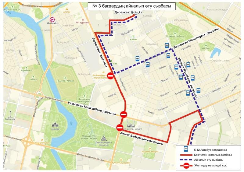 Военный парад в Астане: какие дороги временно перекроют 7 мая