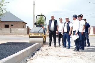 НУРАЛХАН КУШЕРОВ ПРОВЕРИЛ ХОД СТРОИТЕЛЬСТВА ДОРОГ В ТУРКЕСТАНЕ