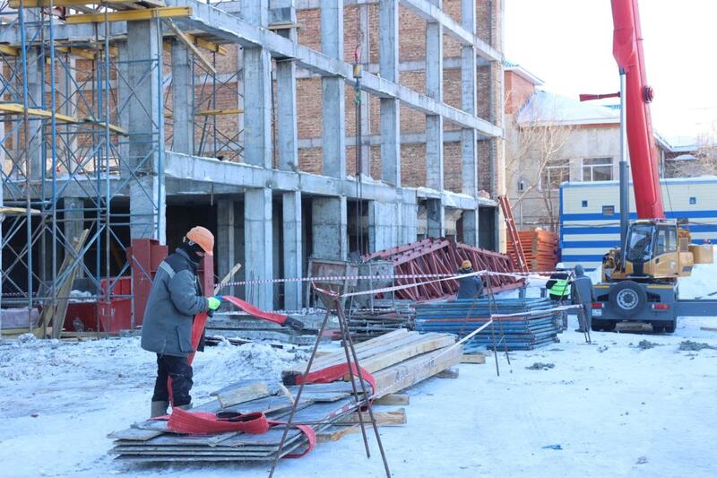 Ход работ по реконструкции аквапарка «Осьминог»