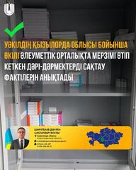 Представитель Омбудсмена по Кызылординской области выявил факты хранения просроченных лекарств в социальном центре