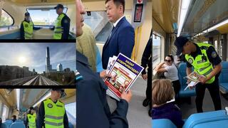 В LRT Астаны транспортная полиция усилила меры профилактики и информирования пассажиров