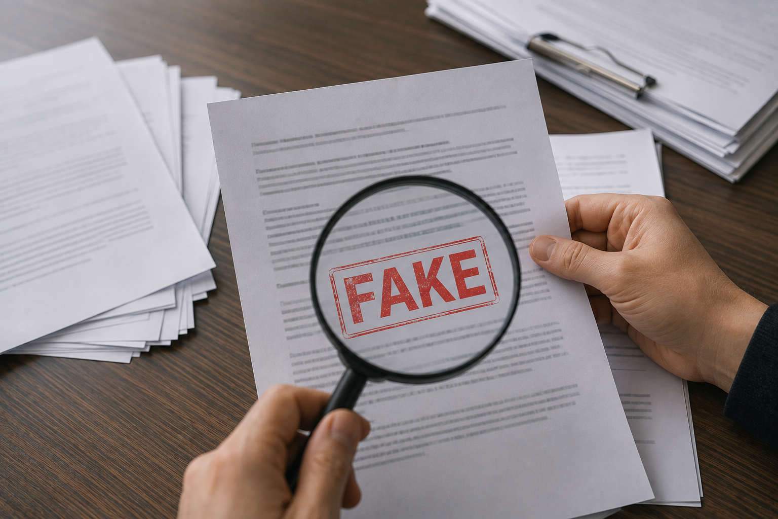 О распространении поддельных документов