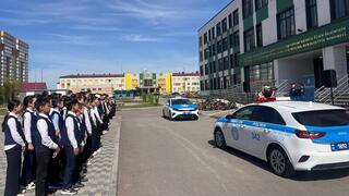 «Правопорядок начинается с меня»: карагандинским школьникам рассказали о безопасности на дорогах