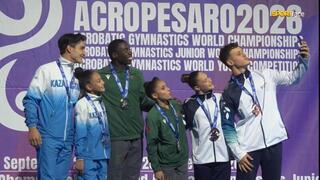 Карагандинский дуэт завоевал серебро чемпионата мира по спортивной акробатике
