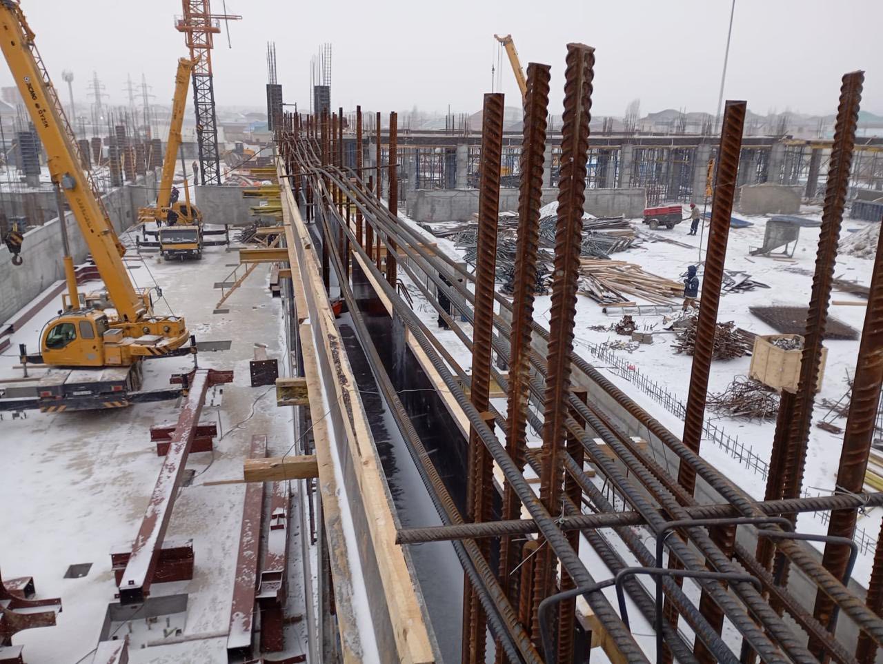 Строительство многофункционального спортивного комплекса в Кызылорде набирает обороты