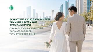 С начала года в Казахстане появилось более 74 тысяч новых семей