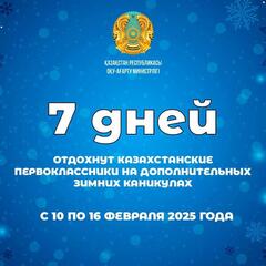 7 дней отдохнут казахстанские первоклассники на дополнительных зимних каникулах
