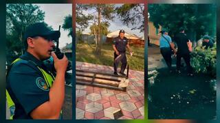 Сотрудники полиции участвуют в восстановлении после урагана в Павлодаре