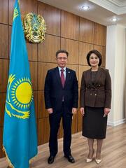 АКМАРАЛ АЛЬНАЗАРОВА ПРОВЕЛА ВСТРЕЧУ С ПОСЛОМ РЕСПУБЛИКИ УЗБЕКИСТАН В КАЗАХСТАНЕ