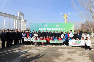 Ветераны приняли участие в церемонии посадки деревьев в рамках программы «Таза Қазақстан»