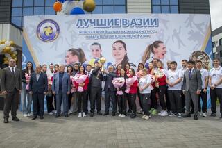 В области Жетісу чествовали женскую волейбольную команду «Жетісу», одержавшую победу в Лиге чемпионов Азии