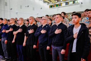 В Астане в рамках военно-патриотической акции прошли проводы молодежи в армию