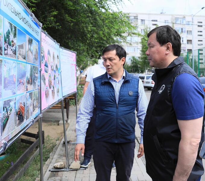 Этим летом в Актобе проводится комплексное благоустройство дворов 158 многоквартирных домов