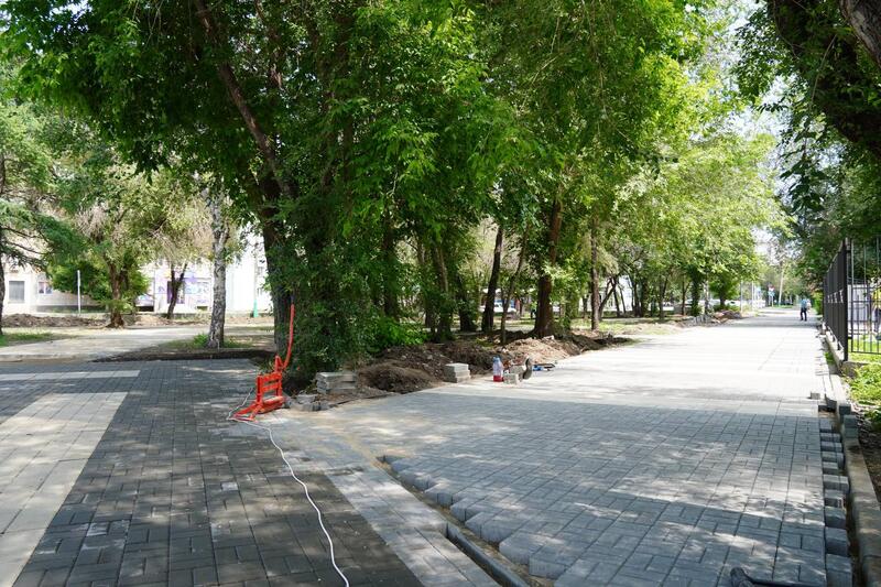 В Усть-Каменогорске возле областной филармонии появится сквер с двумя фонтанами