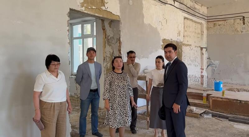 В Карауылкельды ведутся работы по восстановлению спортивного комплекса