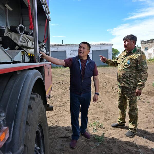 Аким Павлодарской области Асаин Байханов ознакомился с состоянием объектов лесного хозяйства и водоснабжения