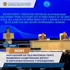 НАРУШЕНИЯ НА 78,5 МИЛЛИОН ТЕНГЕ ВЫЯВЛЕНО АУДИТОРАМИ ЖЕТІСУ В ОБРАЗОВАТЕЛЬНЫХ УЧРЕЖДЕНИЯХ