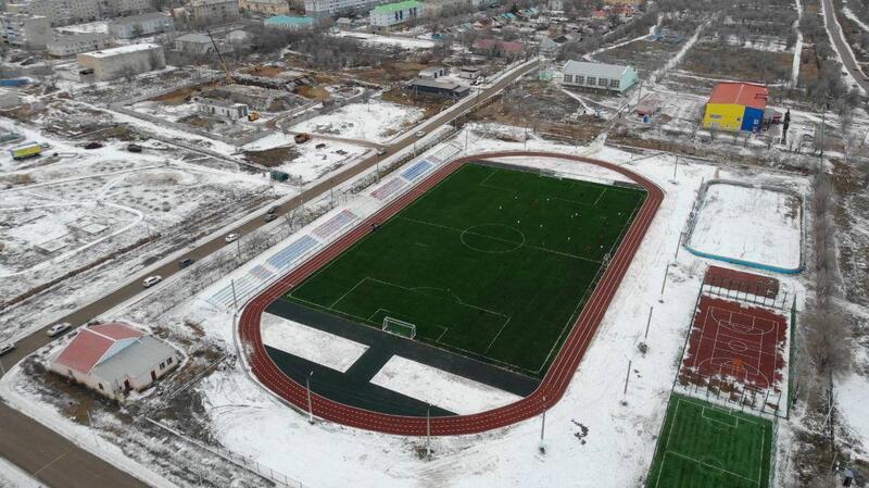 В Алге полностью обновили и ввели в эксплуатацию центральный стадион